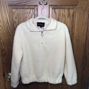 Sherpa Quarter Zip Cropped Hoodie 🦋👕